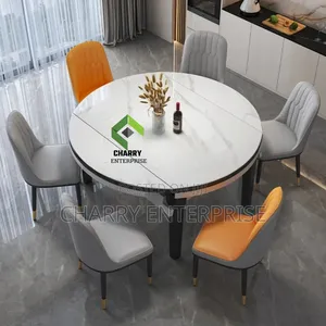 Modern Classic Dining Table or Restaurant Table and Chairs 6 Seaters