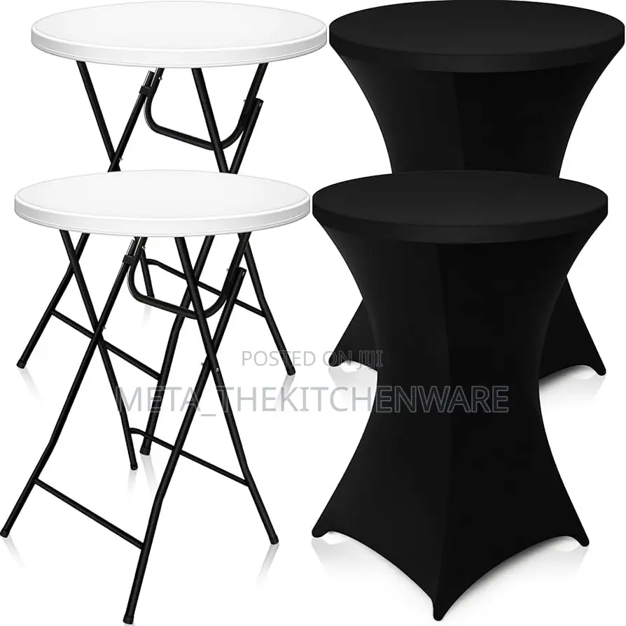 High Top Round Folding Cocktail Table