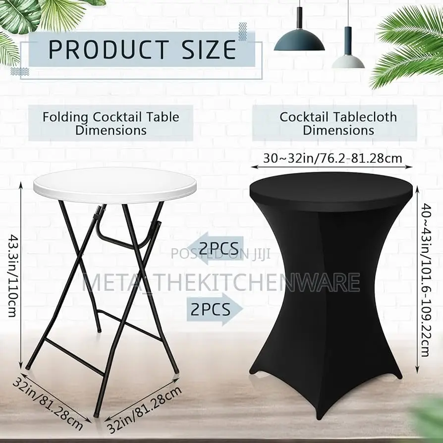 High Top Round Folding Cocktail Table