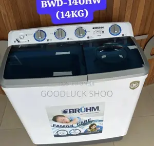 Brühm Twin Tub Semi Automatic Washing Machine: BWD-140hw (14kg)