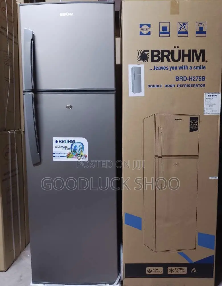 Bruhm Double Door Refrigerator 245l (Brd-H275b)