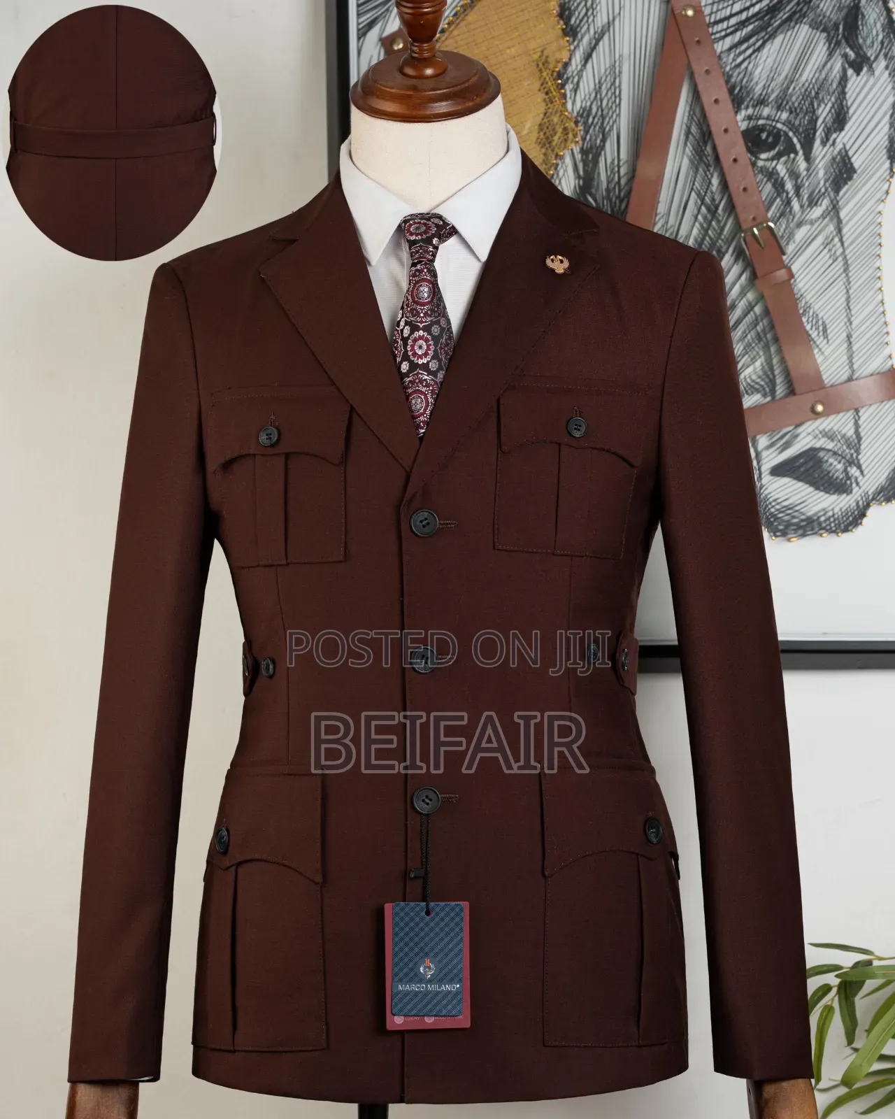 Brown Suit | 4 Pockets