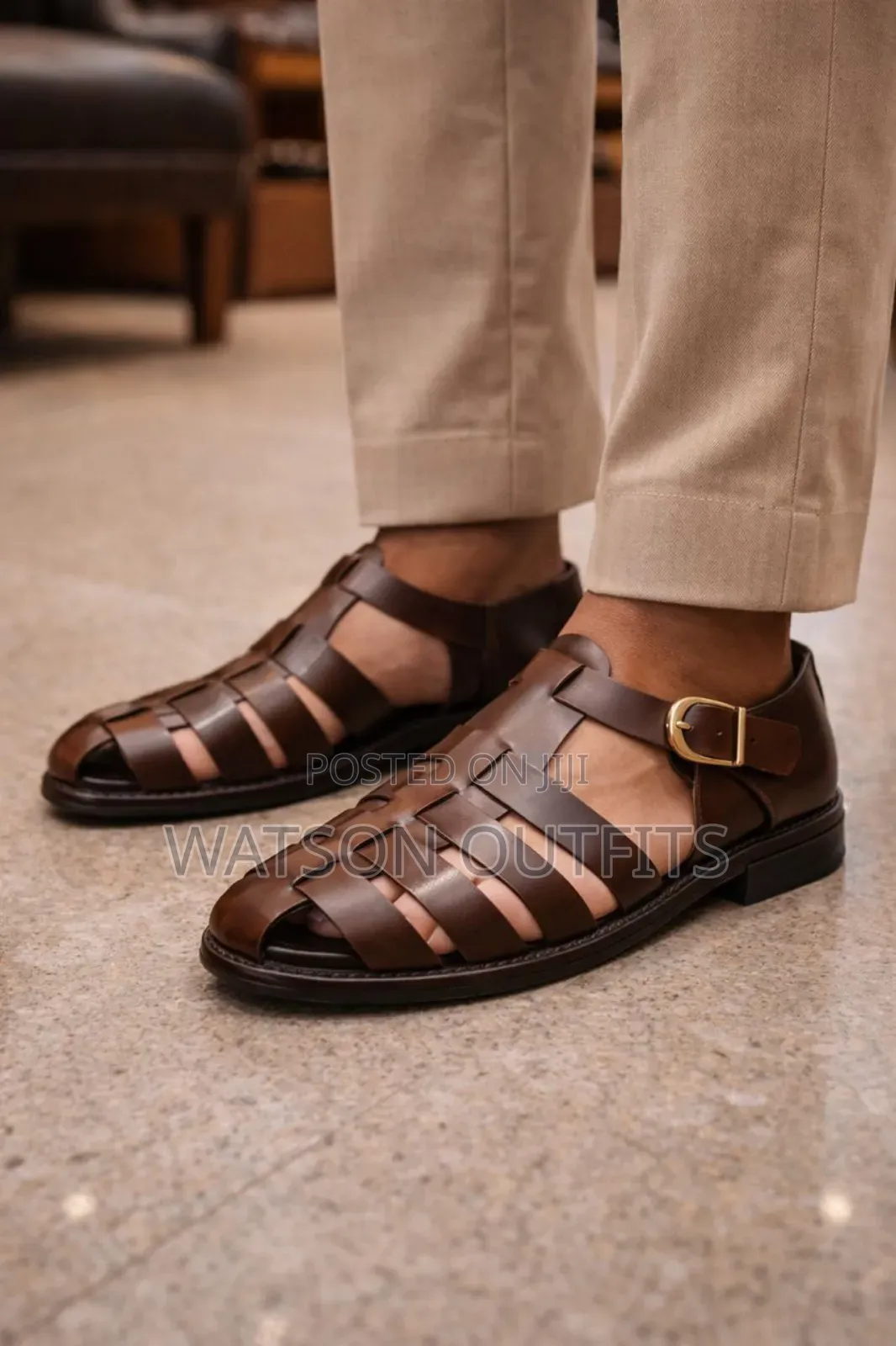 Men's Leather Open Shoes Clarks Brand New Very Classic