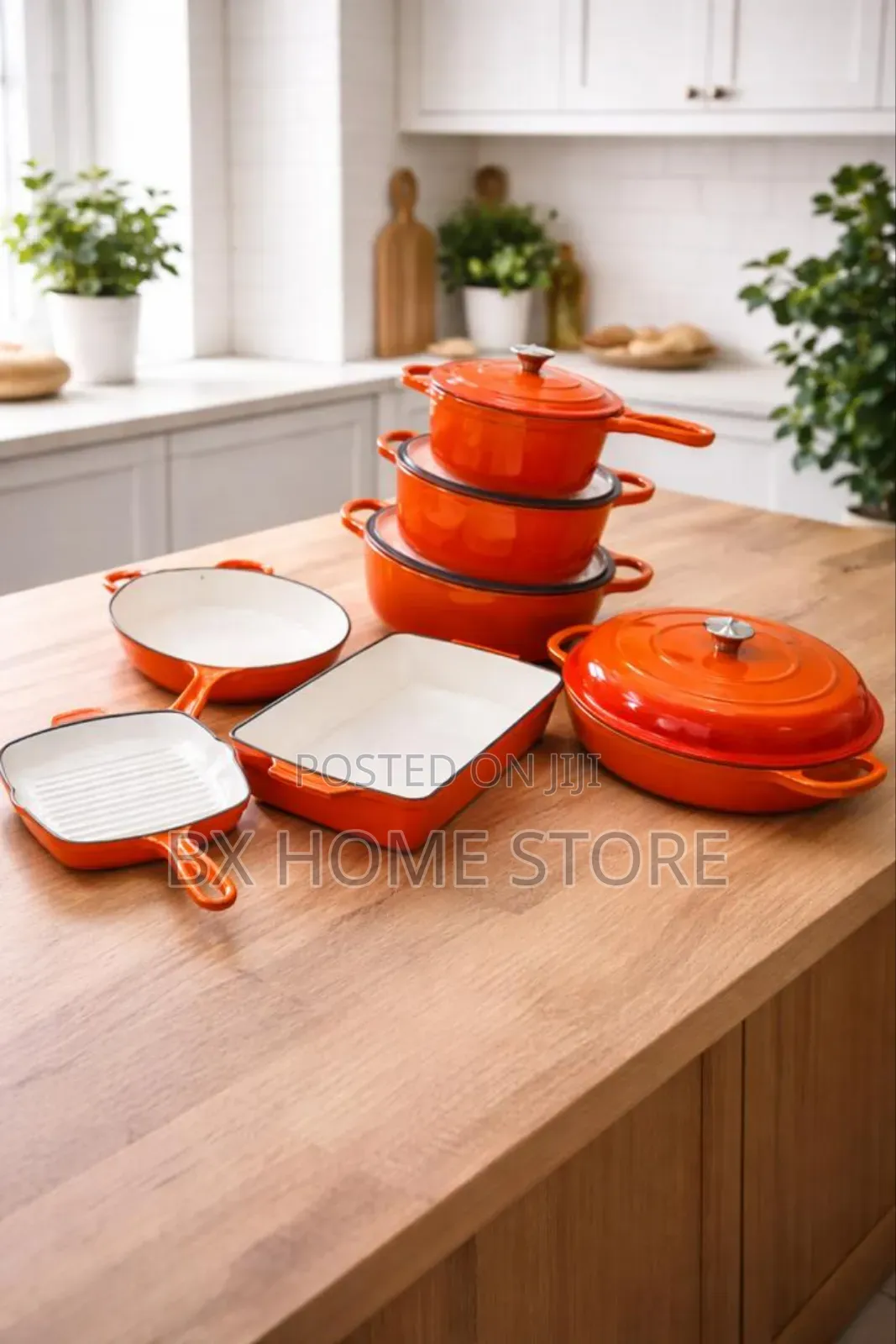 Enamelled Cast Iron Cookware Set (11-Pcs)