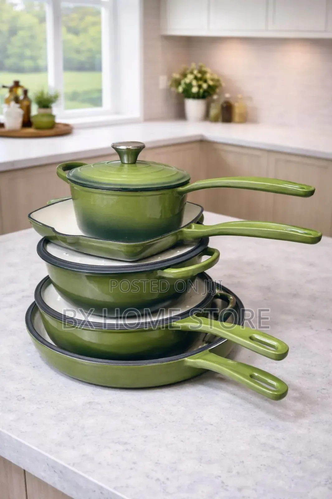 Enamelled Cast Iron Cookware Set (11-Pcs)