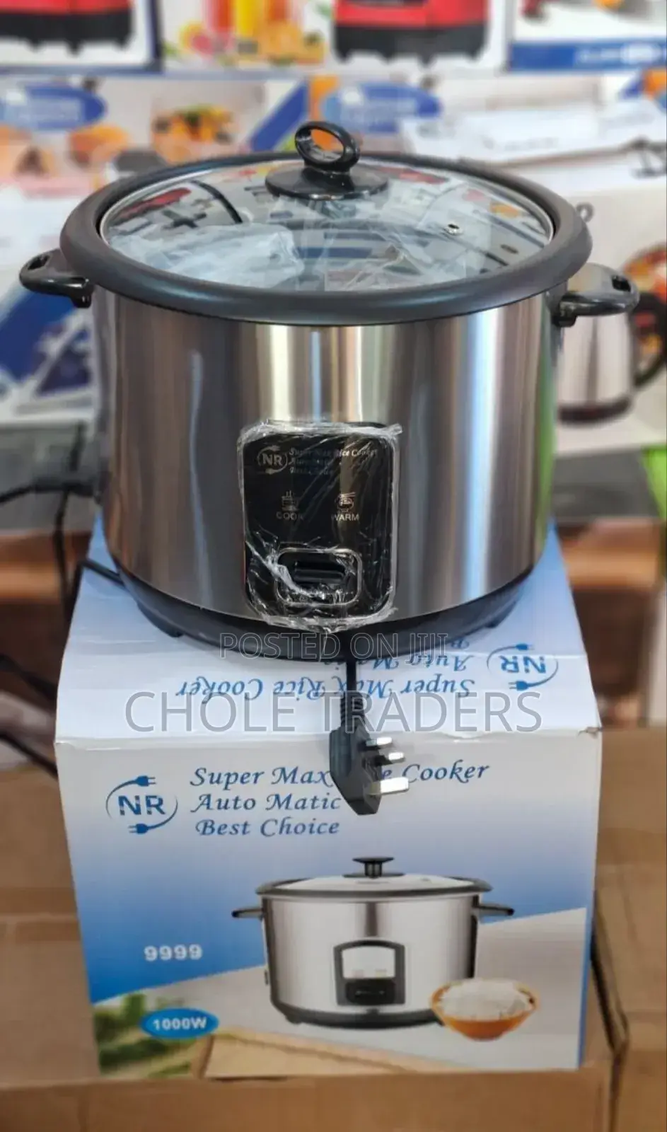 (Silver Color) 6-Liters Nr Super Max Rice Cooker