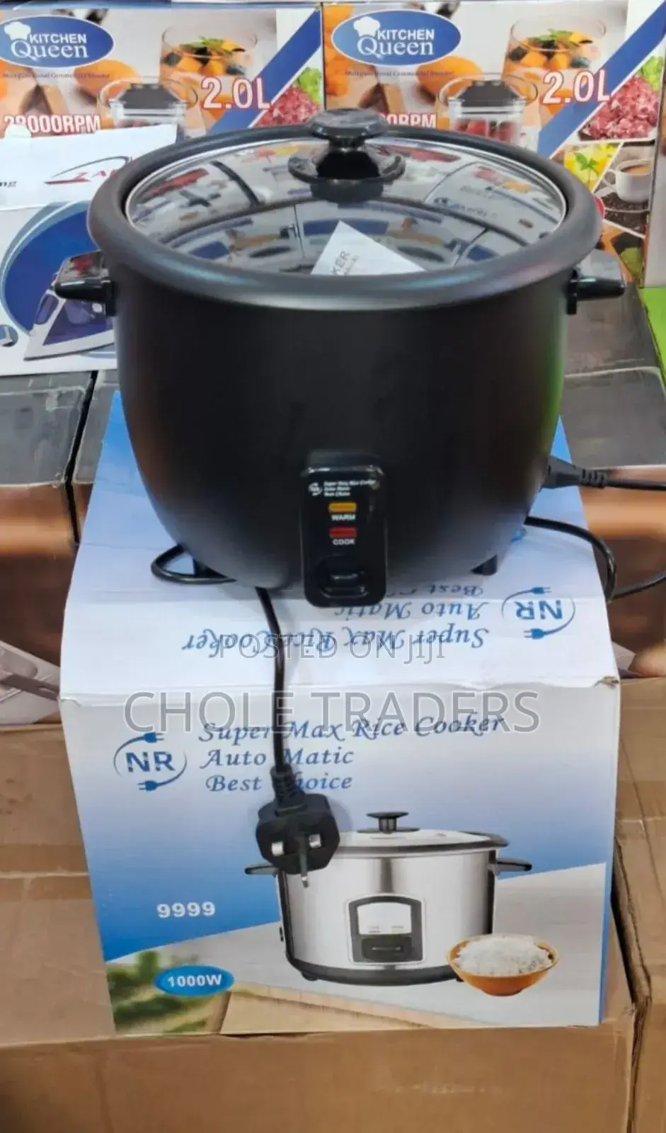 (Black Color) 6-Liters Nr Super Max Rice Cooker
