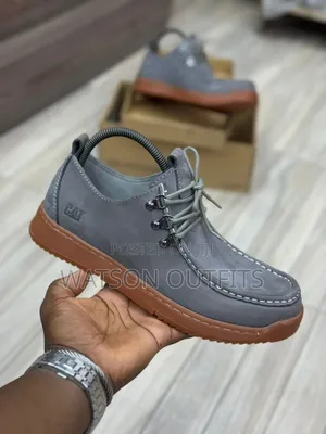 Men's Leather Shoes Cat Brand New Gray Colour Very Top