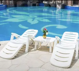 Plastic Folding Lounge Chair Table (Viti Vya Pool Au Beach)