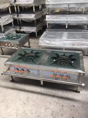 Commercial High Pressure Dual Burner Gas Stove