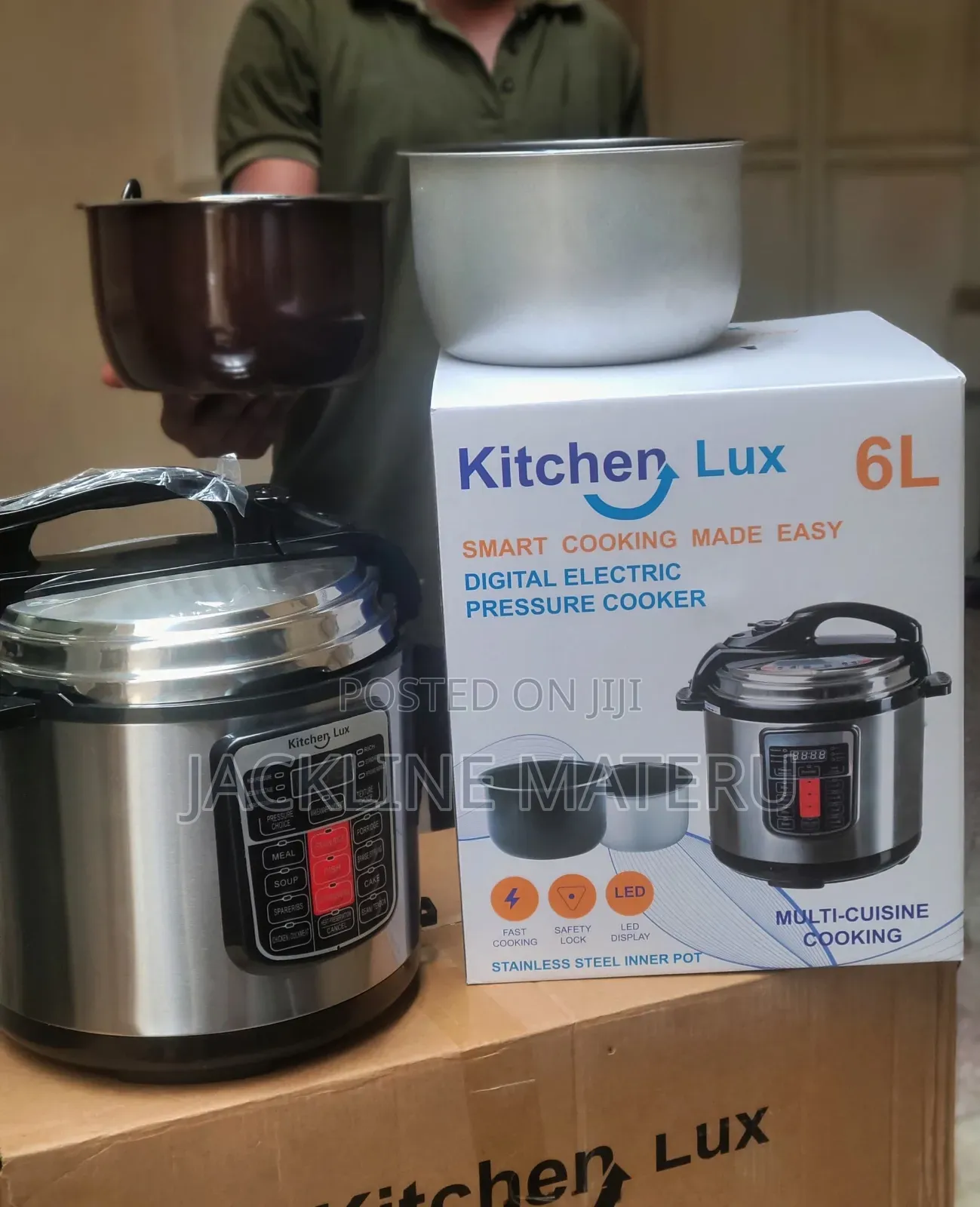 Kitchen Lux Pressure Cooker 6ltr 2pot