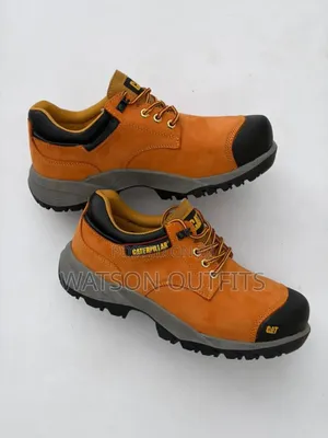 Cat Brand Men's Leather Shoes Original Metal Steel on Toes