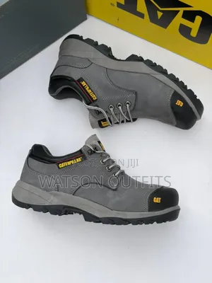 Cat Brand Men's Leather Shoes Original Metal Steel on Toes