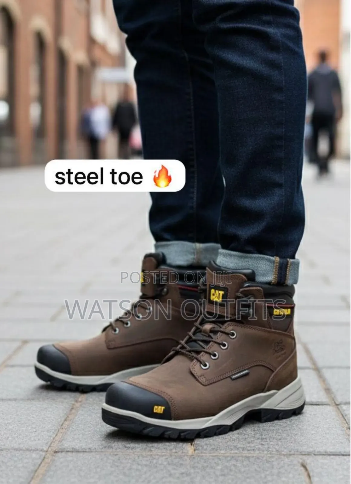 Metal Toes Cat Brand Men's Leather Shoes New and Original