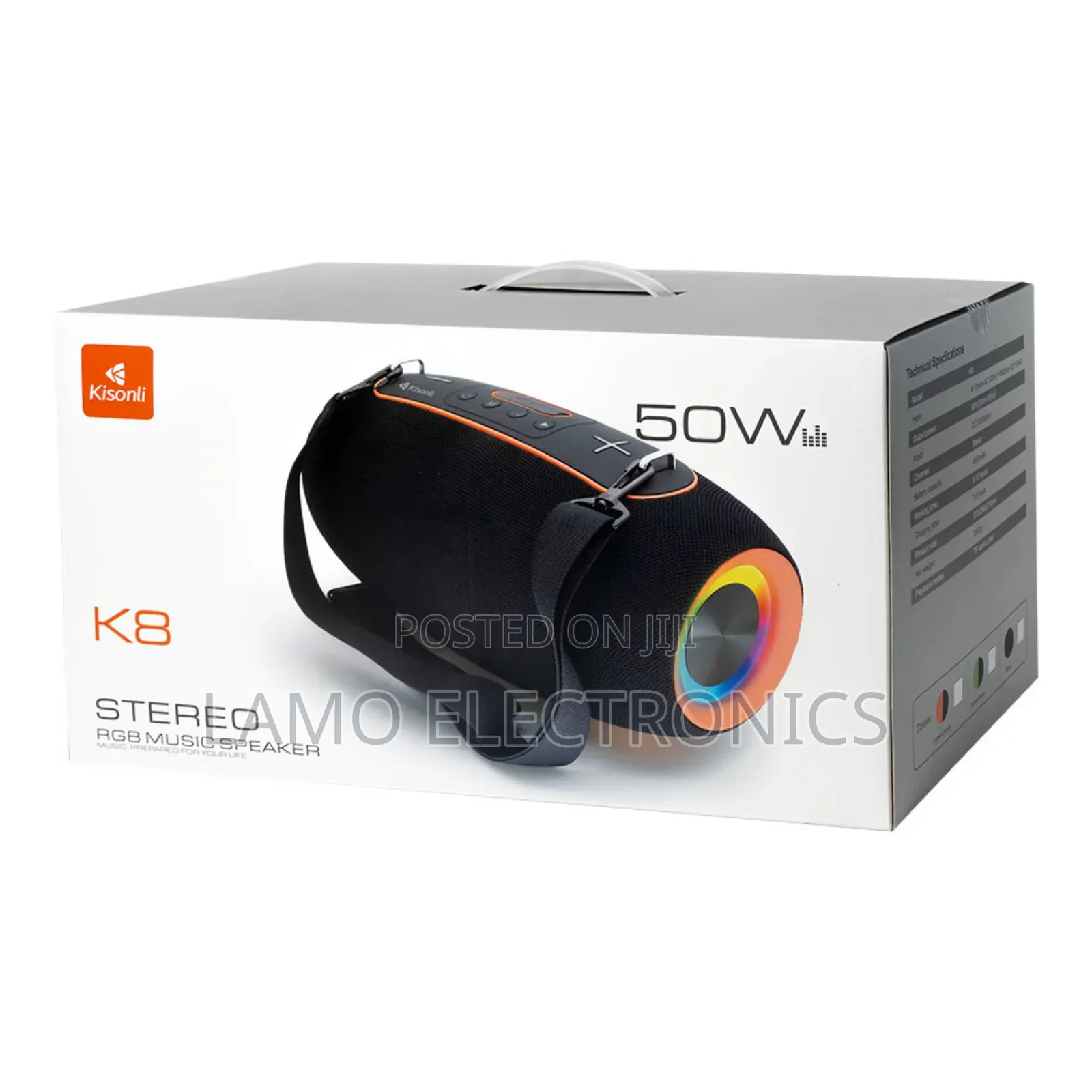 Kisonli 50w Stereo RGB Music Speaker