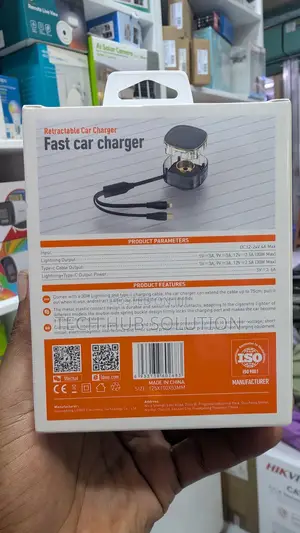 Ldnio 30w 2-in-1 Car Charger – Retractable Cable, Fast Charging