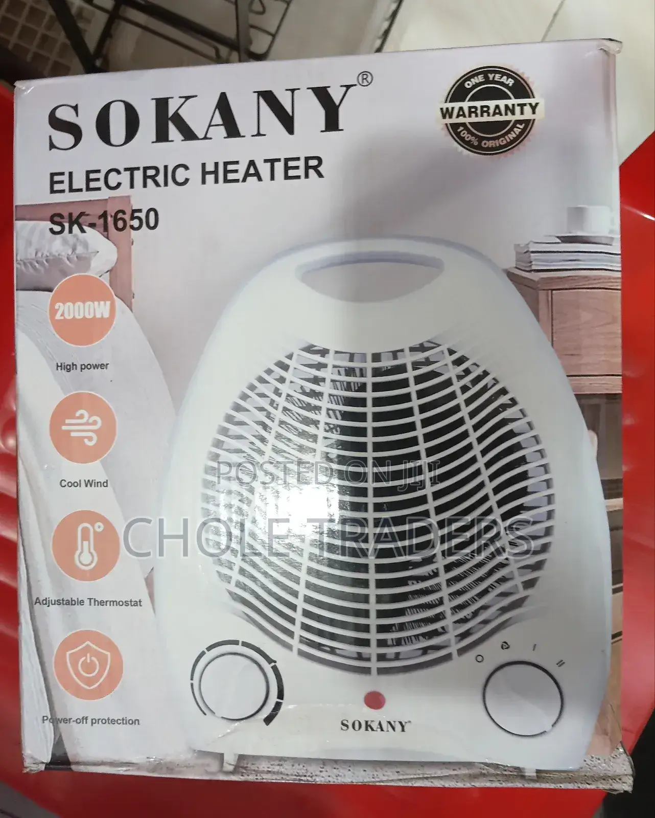 Sokany Electric Room Heater (Model: Sk-1650)