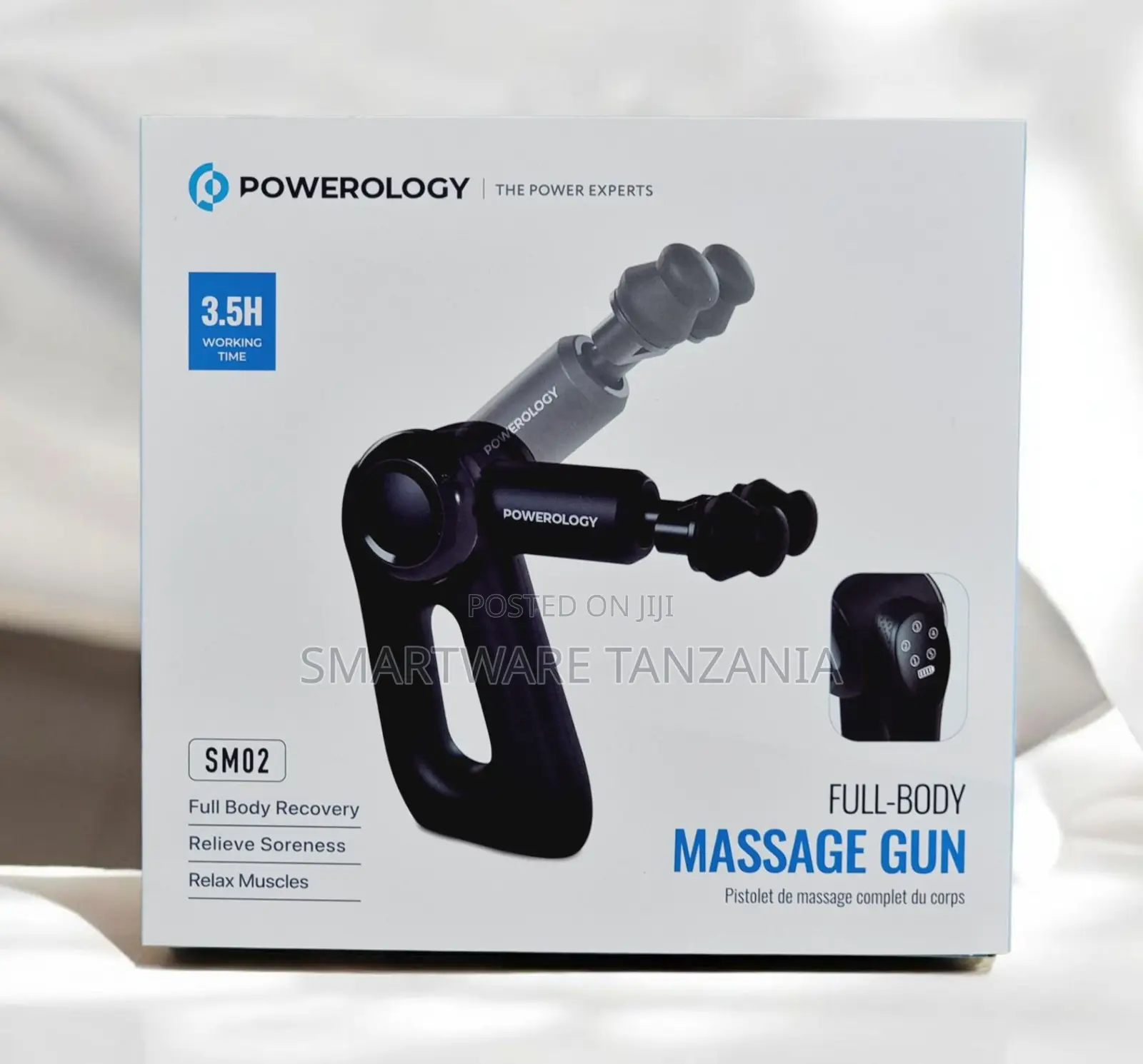 Powerology Full-body Massage Gun Sm02 - 3.5h, Recovery, Relax