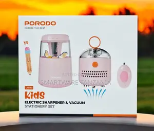 Porodo Kids Electric Sharpener Lfs130 - Vacuum Set, 5 Pencils