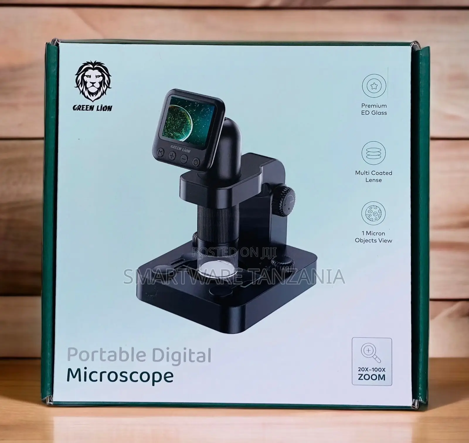 Green Lion Portable Digital Microscope 20x-100x Zoom Hd LCD Screen