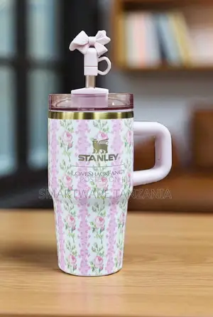 Stanley X Loveshackfancy Quencher H2.0 40oz Pink Floral Bow Tumbler