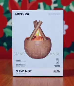 Green Lion Flame Mist Air Diffuser 150ml Wood Campfire Led Diffuser