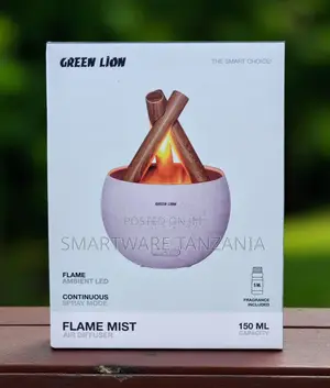 Green Lion Flame Mist Air Diffuser 150ml Stone White Campfire Style