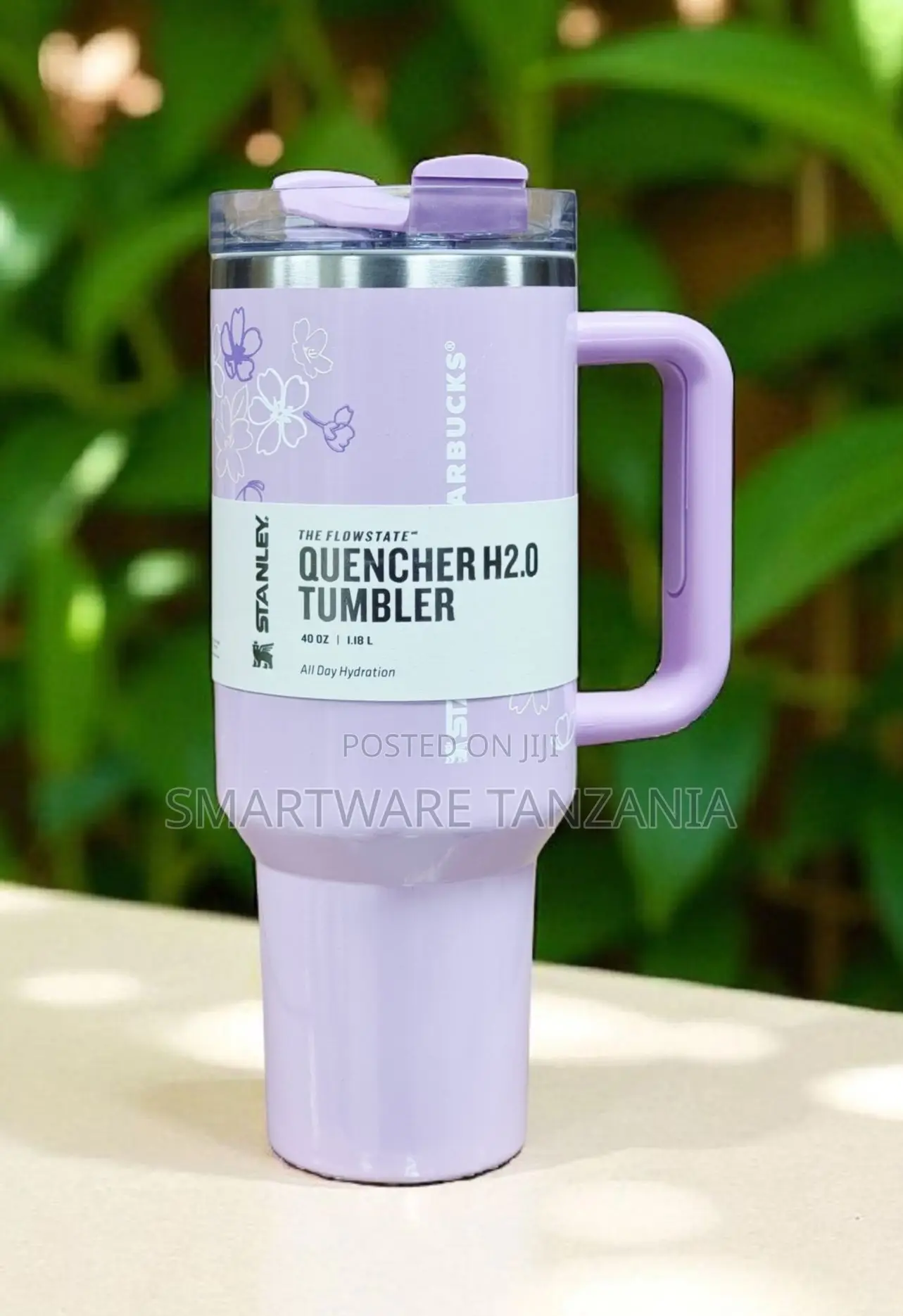 Stanley X Starbucks Quencher H2.0 40oz Lavender Floral Print Tumbler