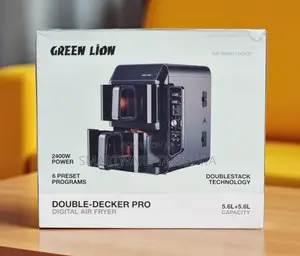 Green Lion Double-Decker Pro Air Fryer 11.2l 2400w 6 Preset Programs