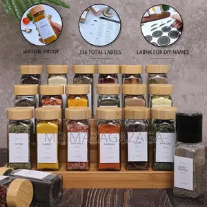 The Culinary Bamboo Spice Jars-Set* Size:200 MLS