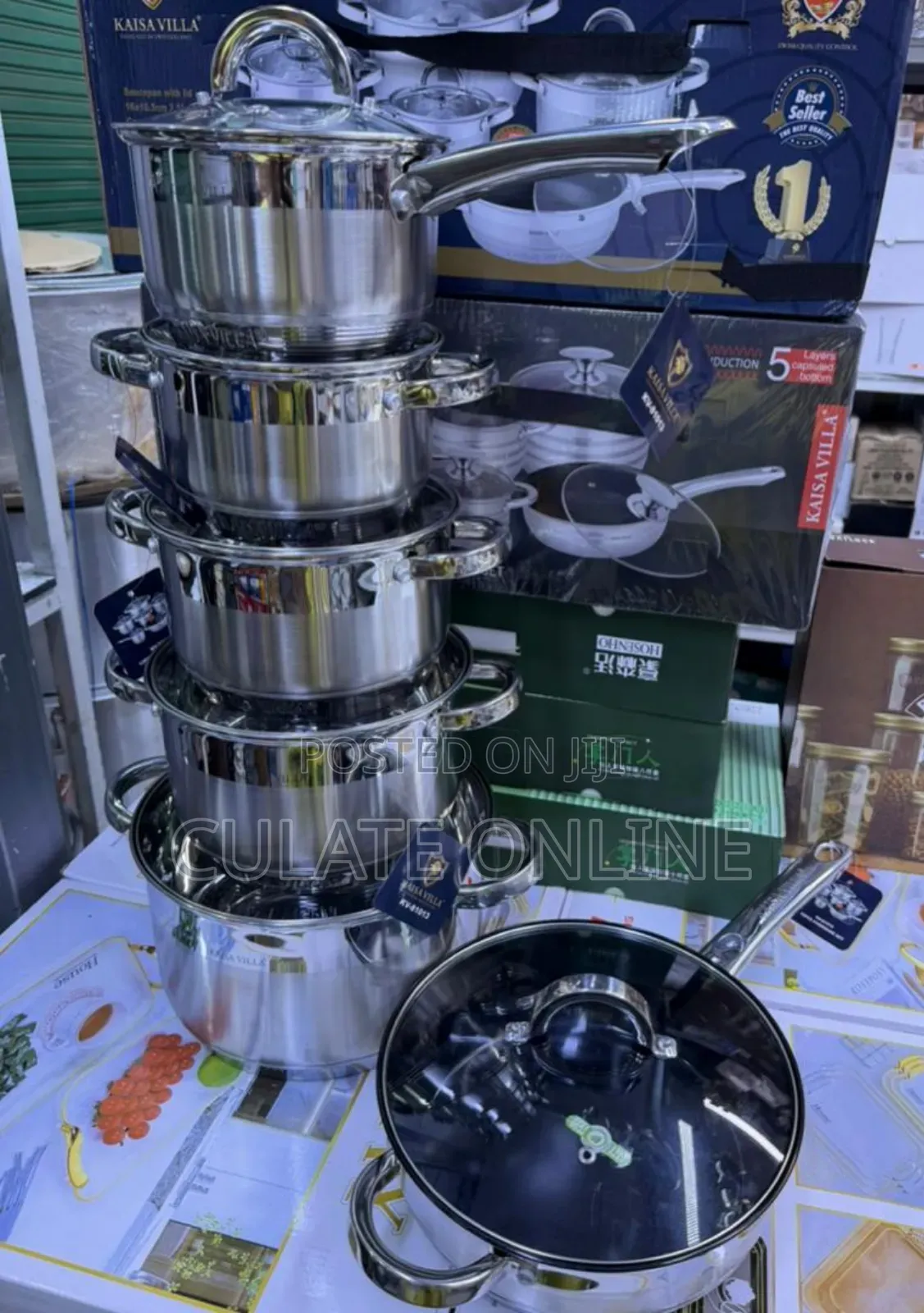 6pcs Kaisavilla Stainless Steel Cookware Set