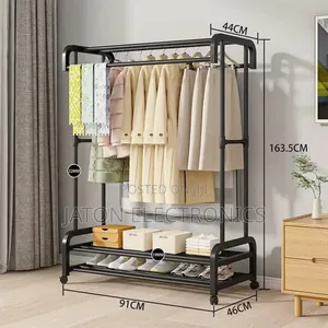 Floor Folding Clothes Rack
