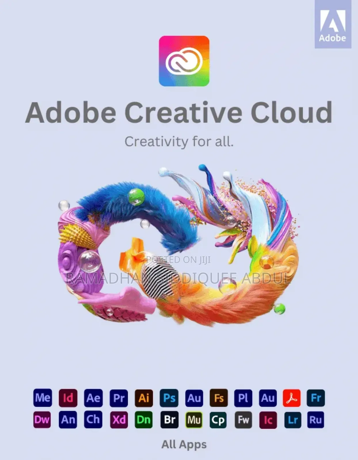 Adobe Adobe Creative Cloud (All Apps) | 1 Year | Redeem Code