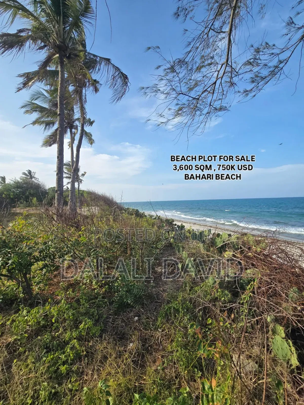 Beach Plot for Sale at Bahari Beach