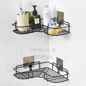 Wall-mounted Corner Bathroom/Toilet/Kitchen Rack
