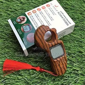 Al-Fajia Azan Tasbih Counter Wood Finish Prayer Reminder 6000 Cities