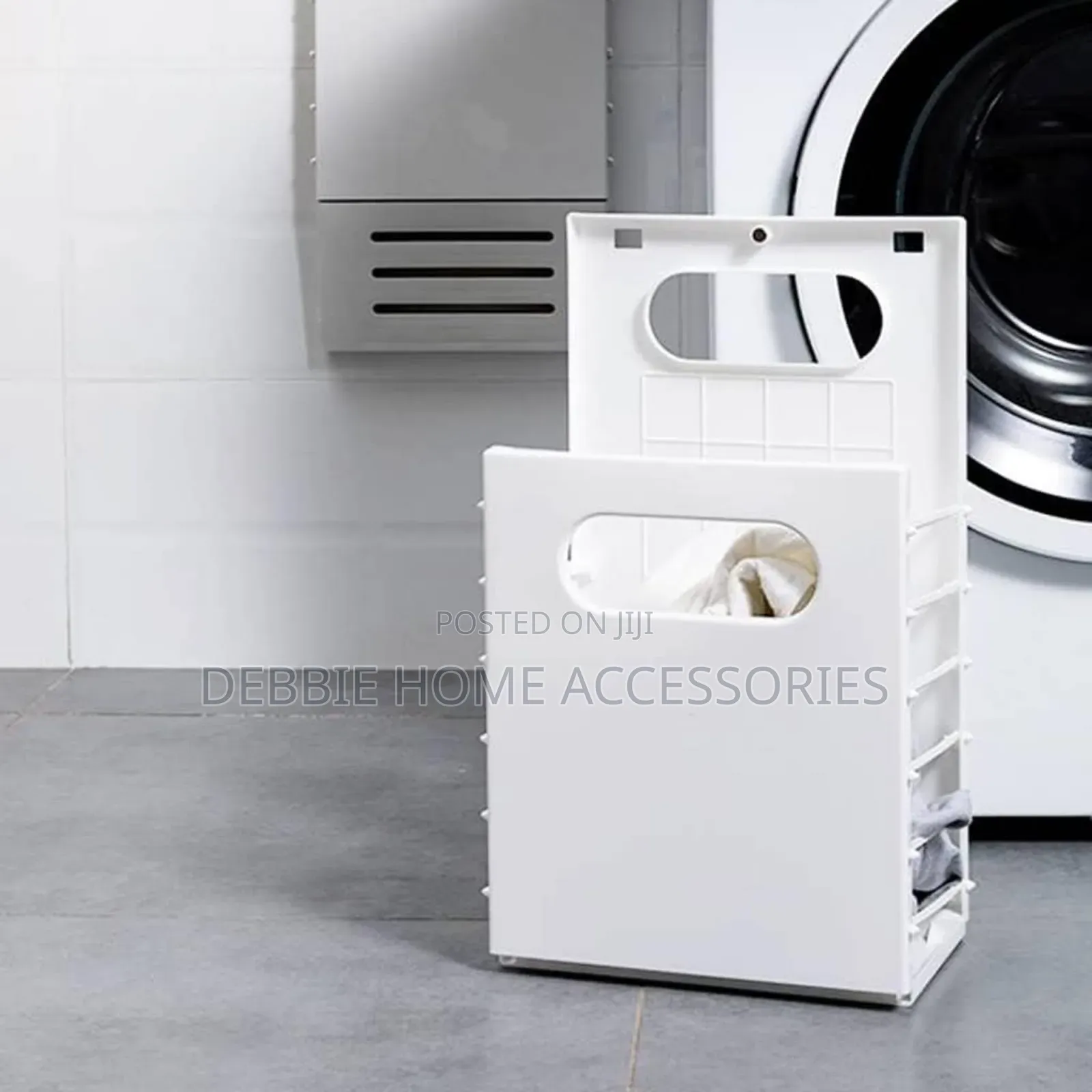 Foldable, Wall-Mounted Laundry Basket