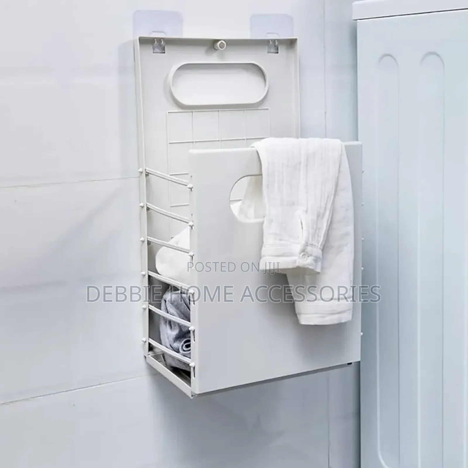 Foldable, Wall-Mounted Laundry Basket
