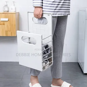 Foldable, Wall-Mounted Laundry Basket
