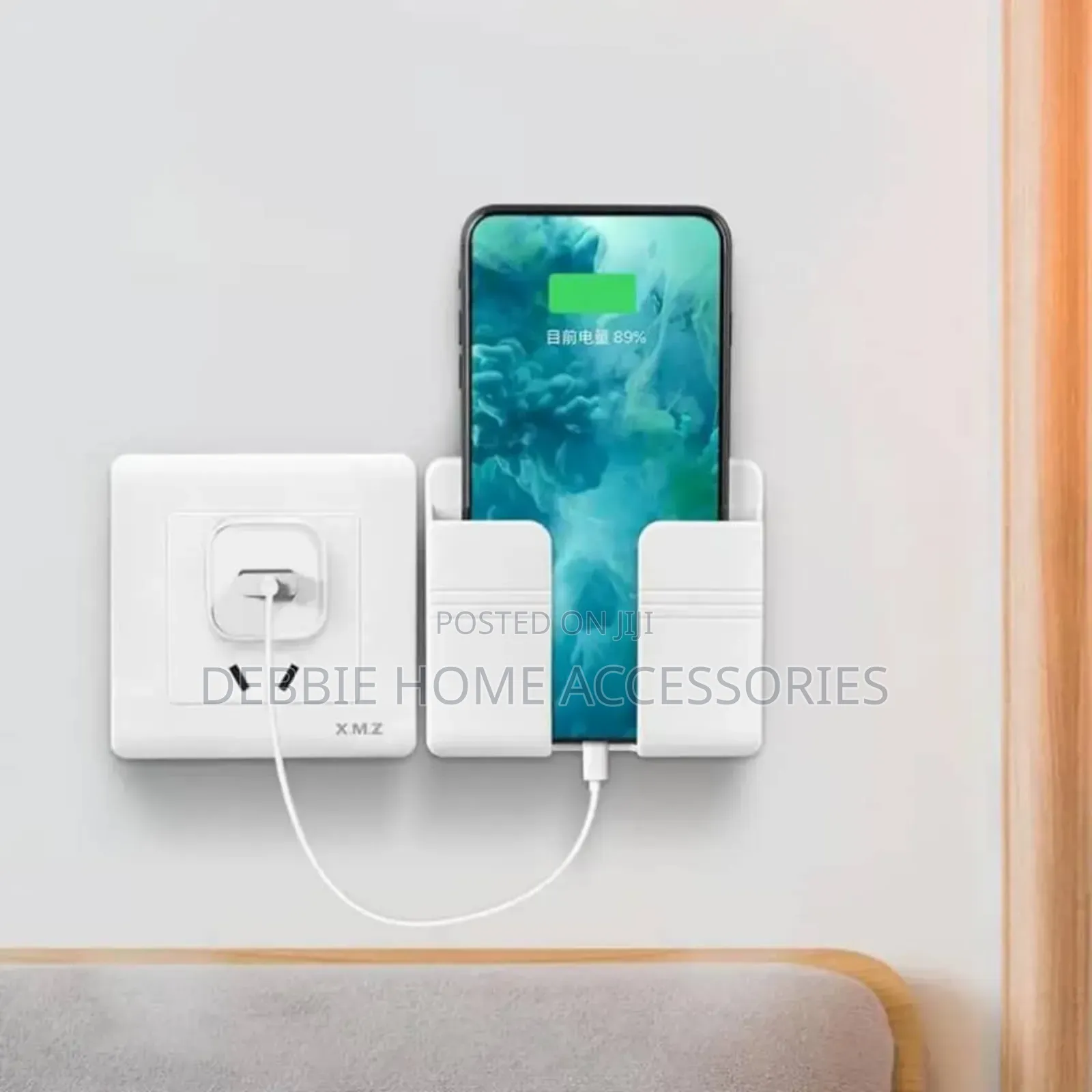 Wall-Mounted Mobile Phone and Remote Control Holder
