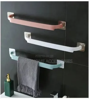 Self-Adhesive, Wall-Mounted Bathroom Towel Rack-3pcs