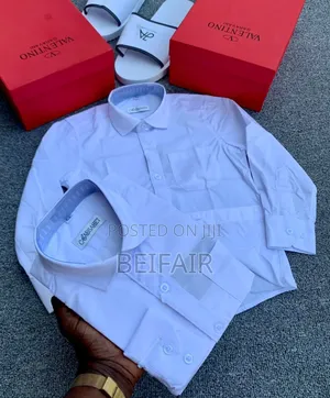 Mashati Ya Watoto | White Shirts for Kids