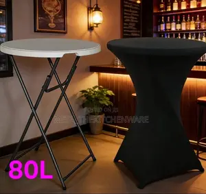 High Top Round Folding Cocktail Table