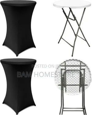 Portable Round Folding High Bar Cocktail Table for Events (80cm)
