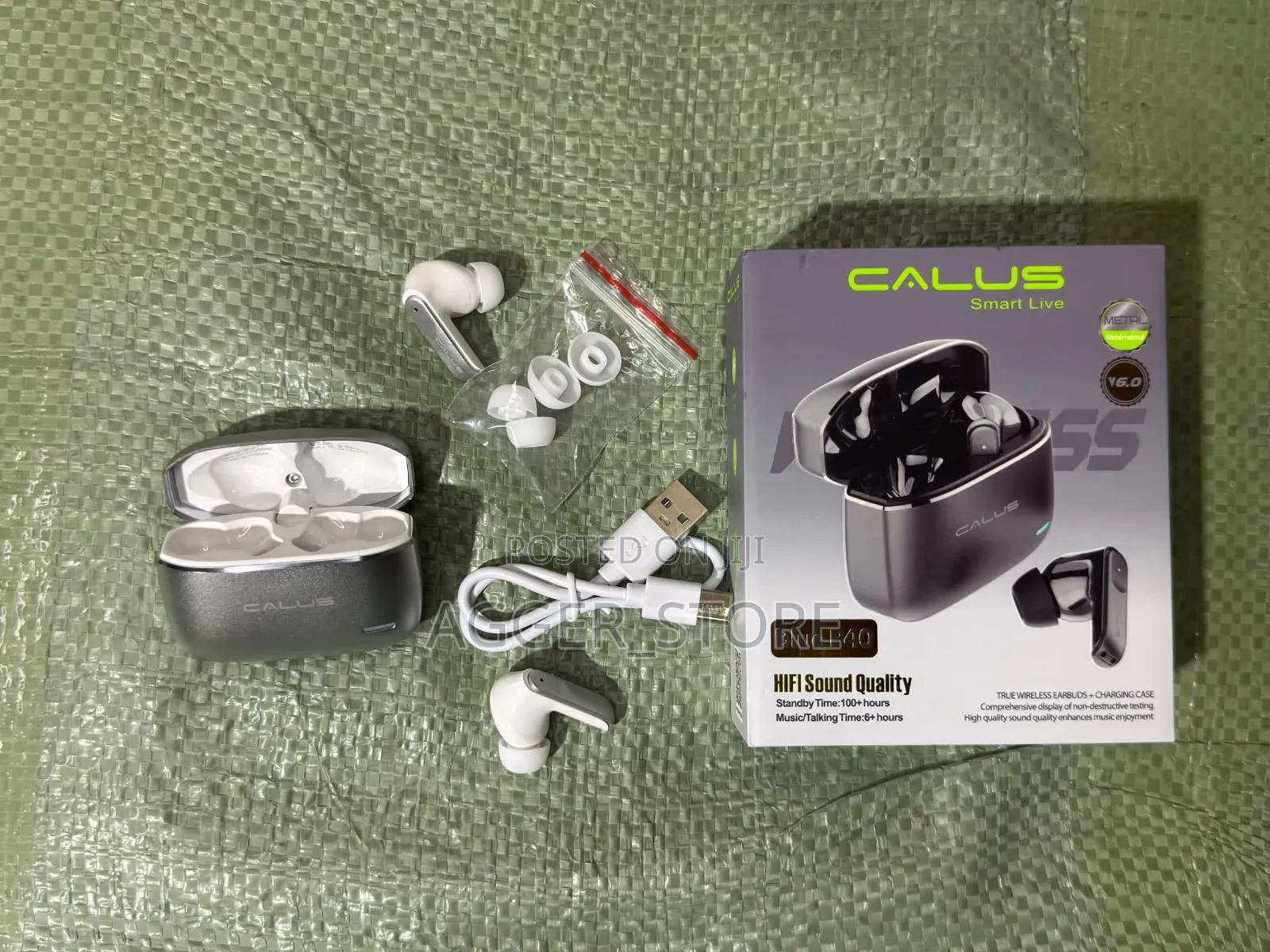 Calus Blue P40 Mettalic Earbuds New Original