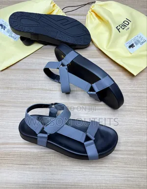 Hermes Paris and Fendi Brand New Men's Leather Sandals Original