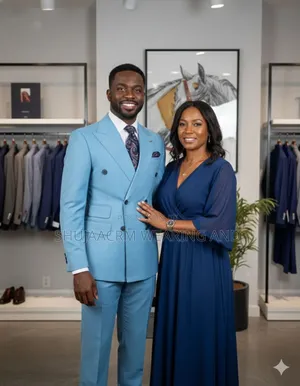 Light Blue Six Button Suits