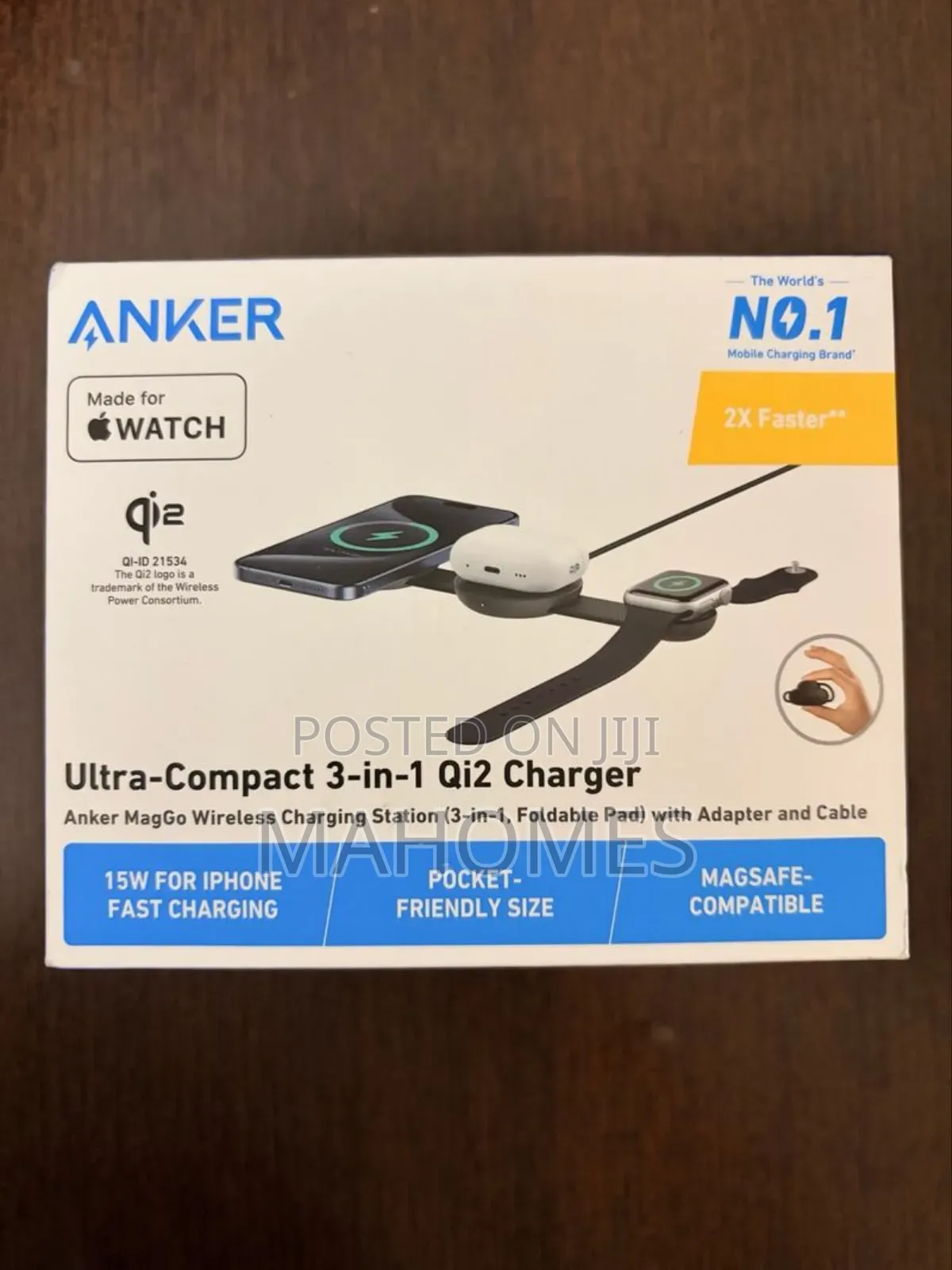 Maggo 3-in-1 Qi2 Charger Ni Ultra-Compact,