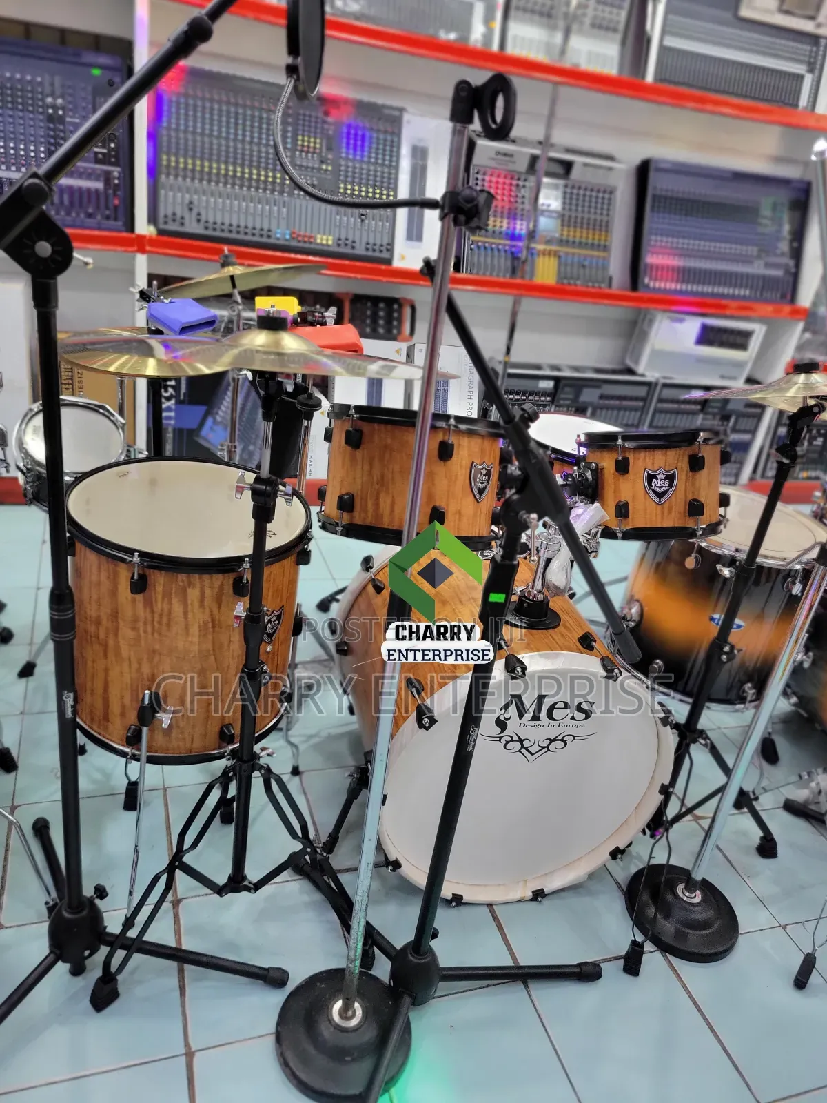 Original Mes Acoustic Drum Full Set 5 Piece for Best Tone Kanisani Etc