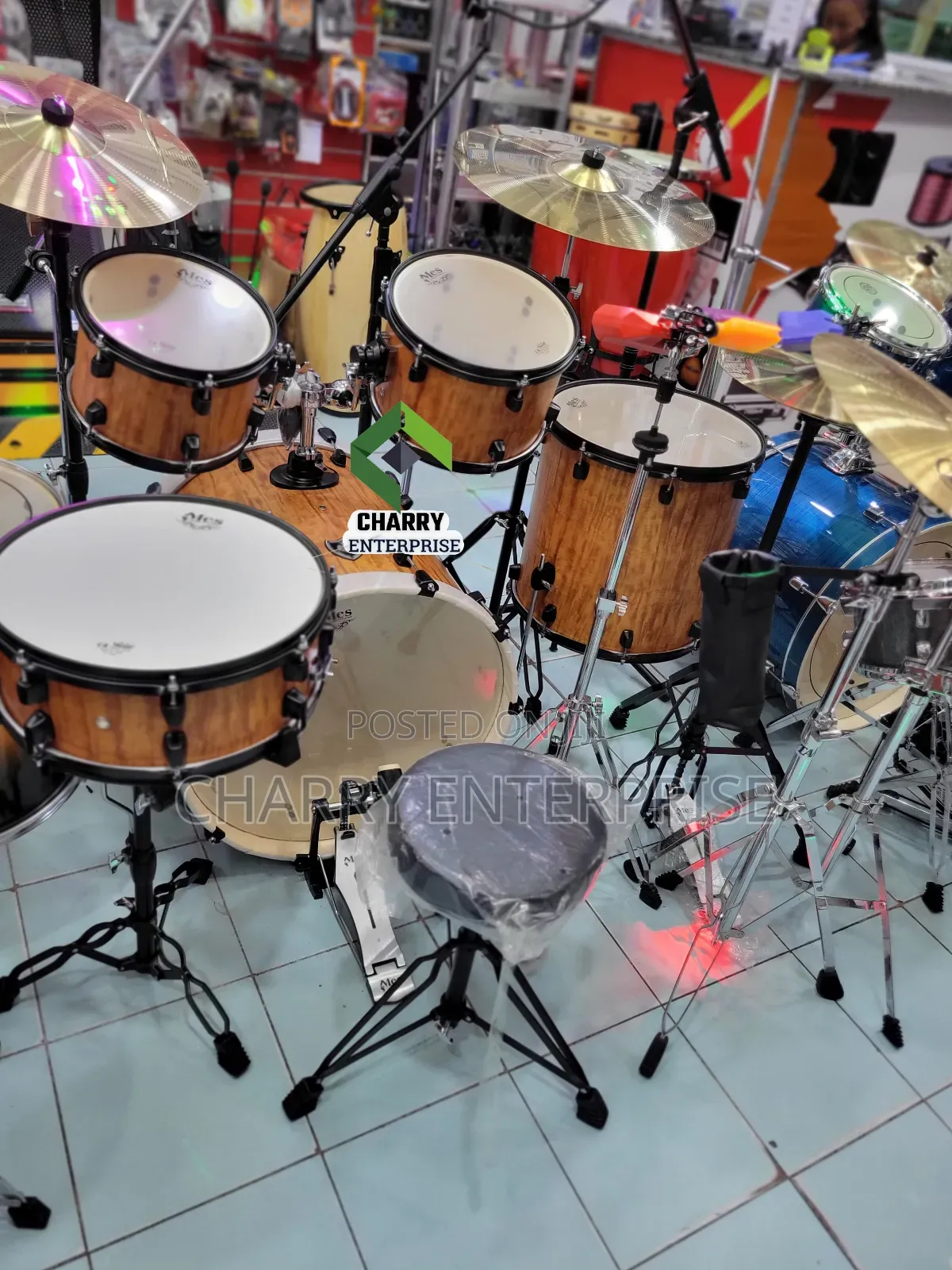 Original Mes Acoustic Drum Full Set 5 Piece for Best Tone Kanisani Etc